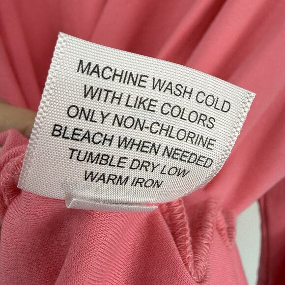 Appleseeds Faux Wrap 3/4 Sleeve Top Blush Pink Women size XL Pullover Tee - Picture 4 of 6